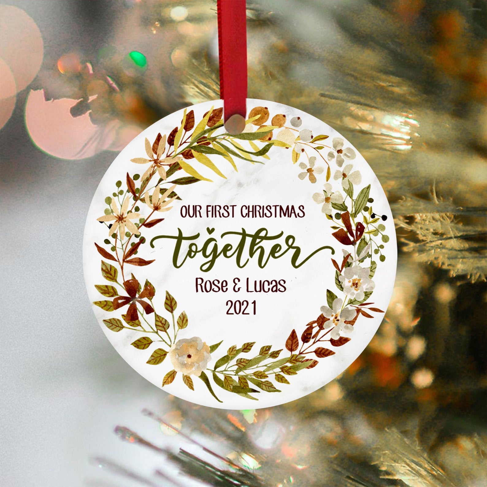 First Married Couple Our First Together Our First Together Christmas Ornament