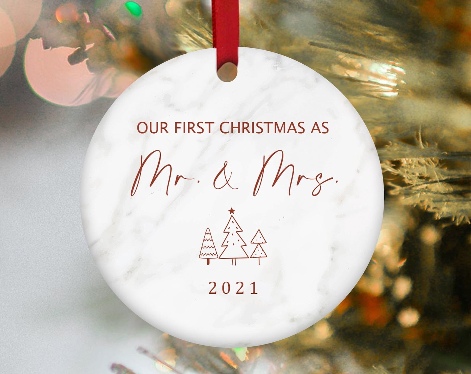 First Married Our First Married As Mr And Mrs Our First Married Christmas Ornament