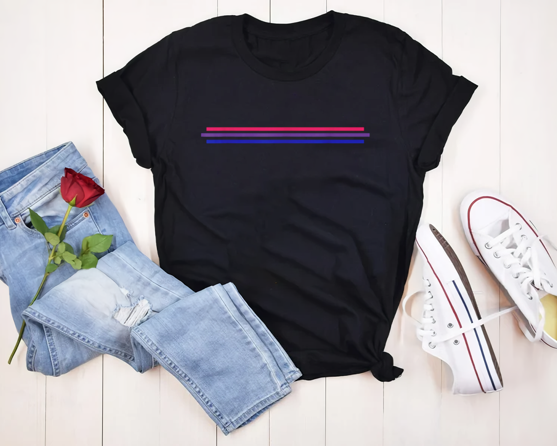 Bisexuality Flag Shirt Lgbt Bi Pride T-shirt Unisex S-6xl