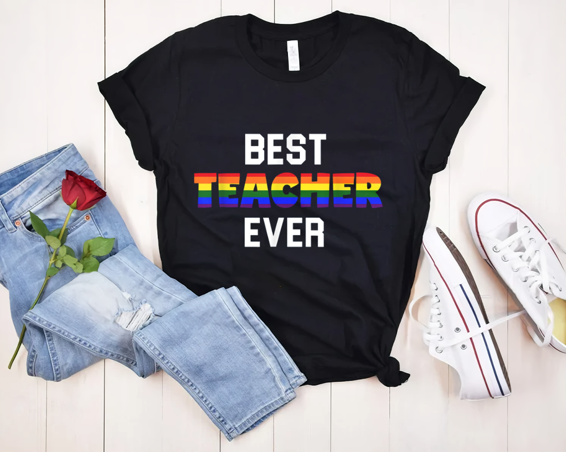 Best Teacher Ever Lgbt Gay Pridet-shirt Unisex S-6xl