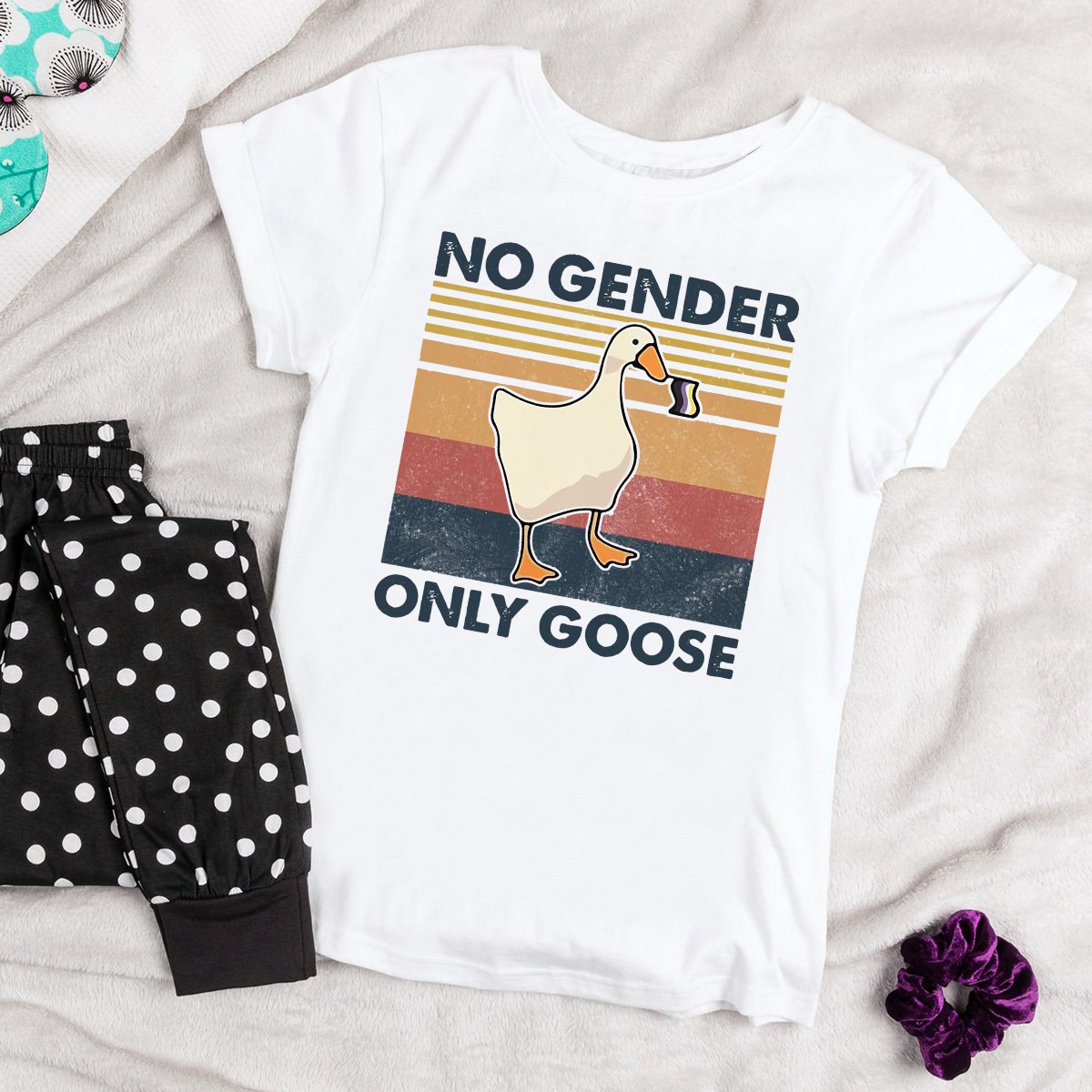Goose No Gender Only Goose Vintage Cotton T Shirt White Unisex S-6XL