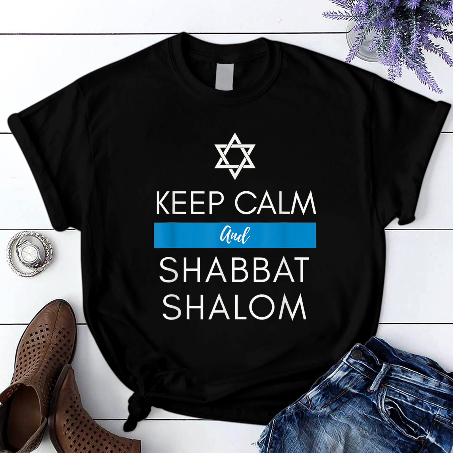 Hanukkah Jewish Holiday Tees Shabbat Shalom T Shirt Black Unisex S-6XL