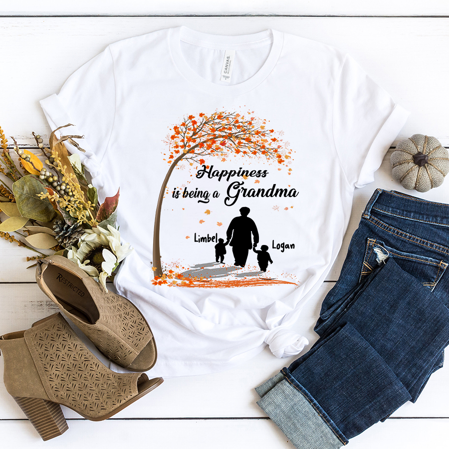 Happiness Is Being A Grandma T Shirt White Unisex S-6XL