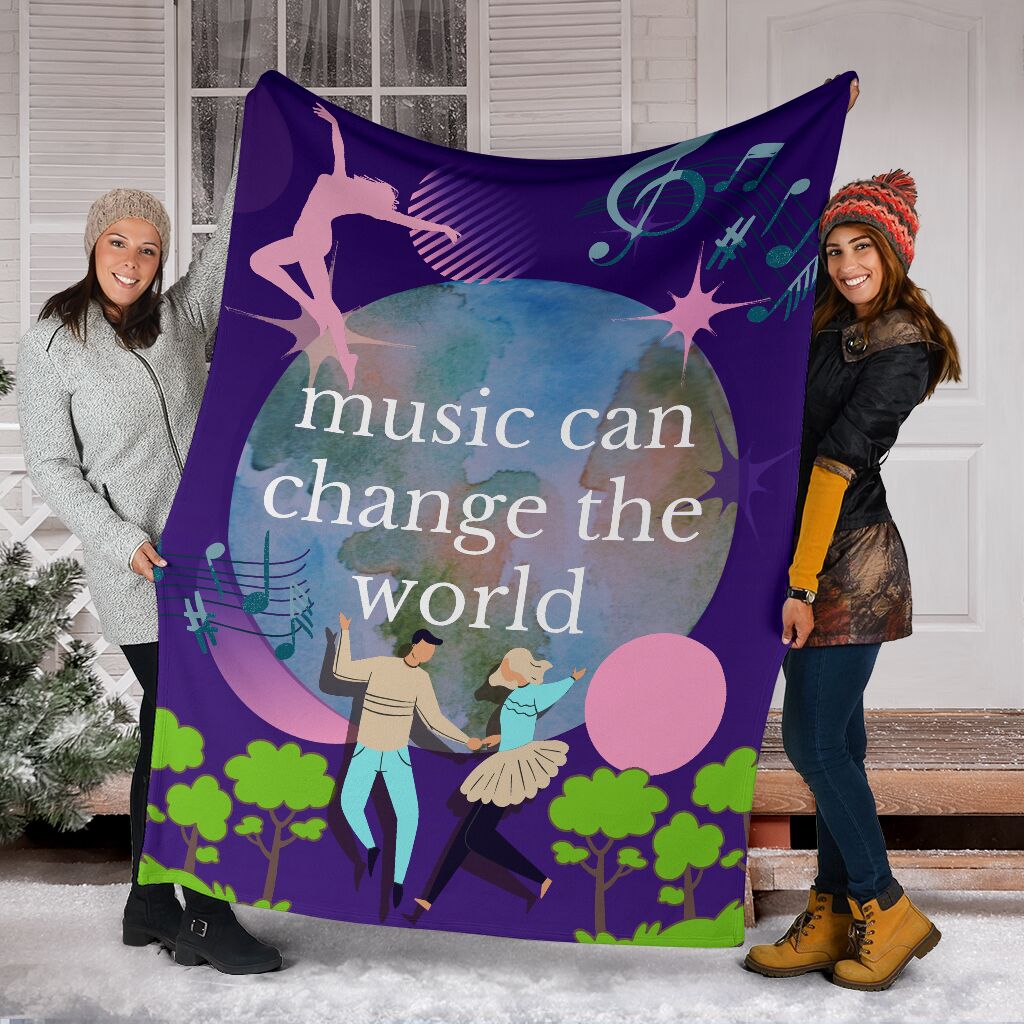 Happiness Music Fleece Blanket