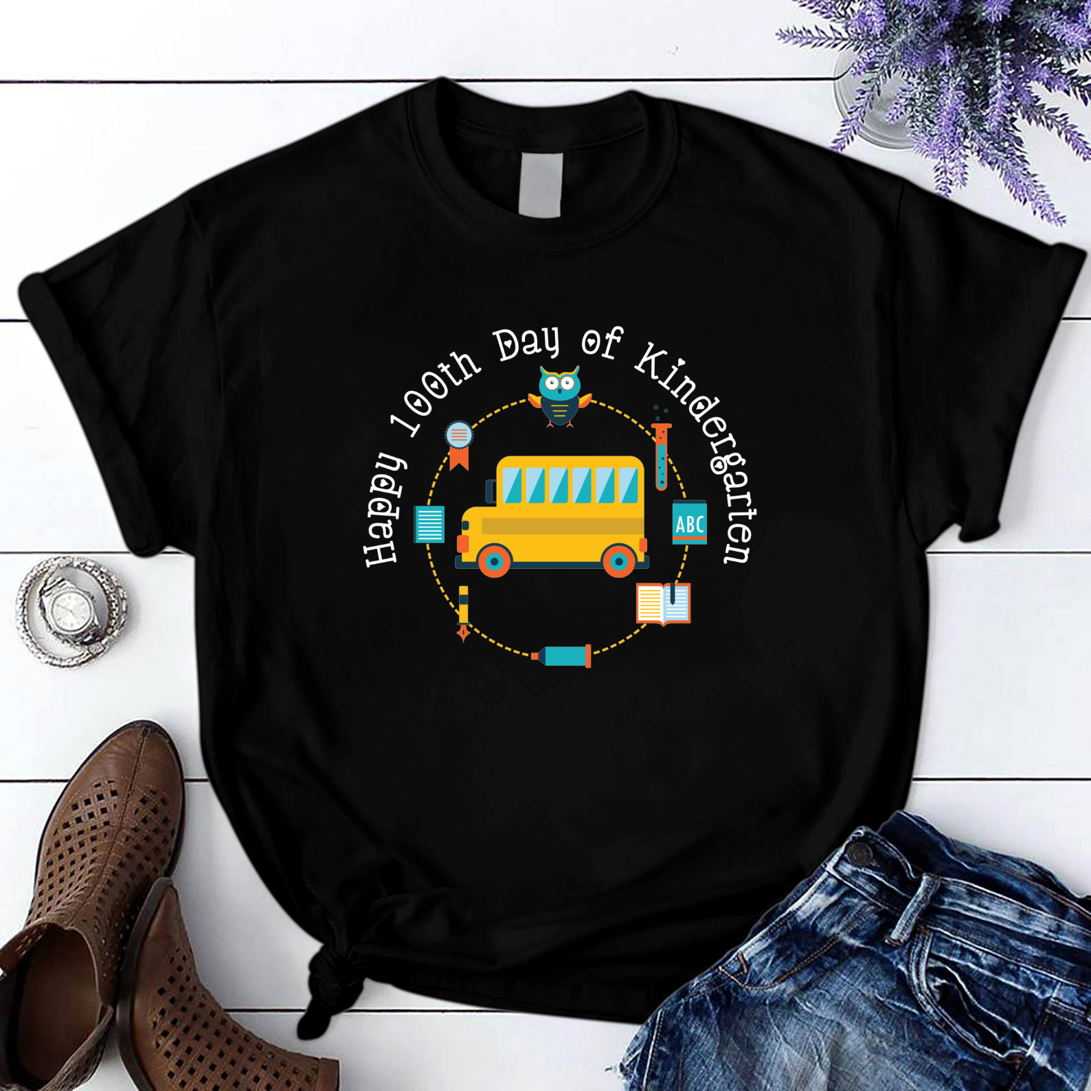 Happy 100Th Day Of Kindergarten 2 T Shirt Black Unisex S-6Xl