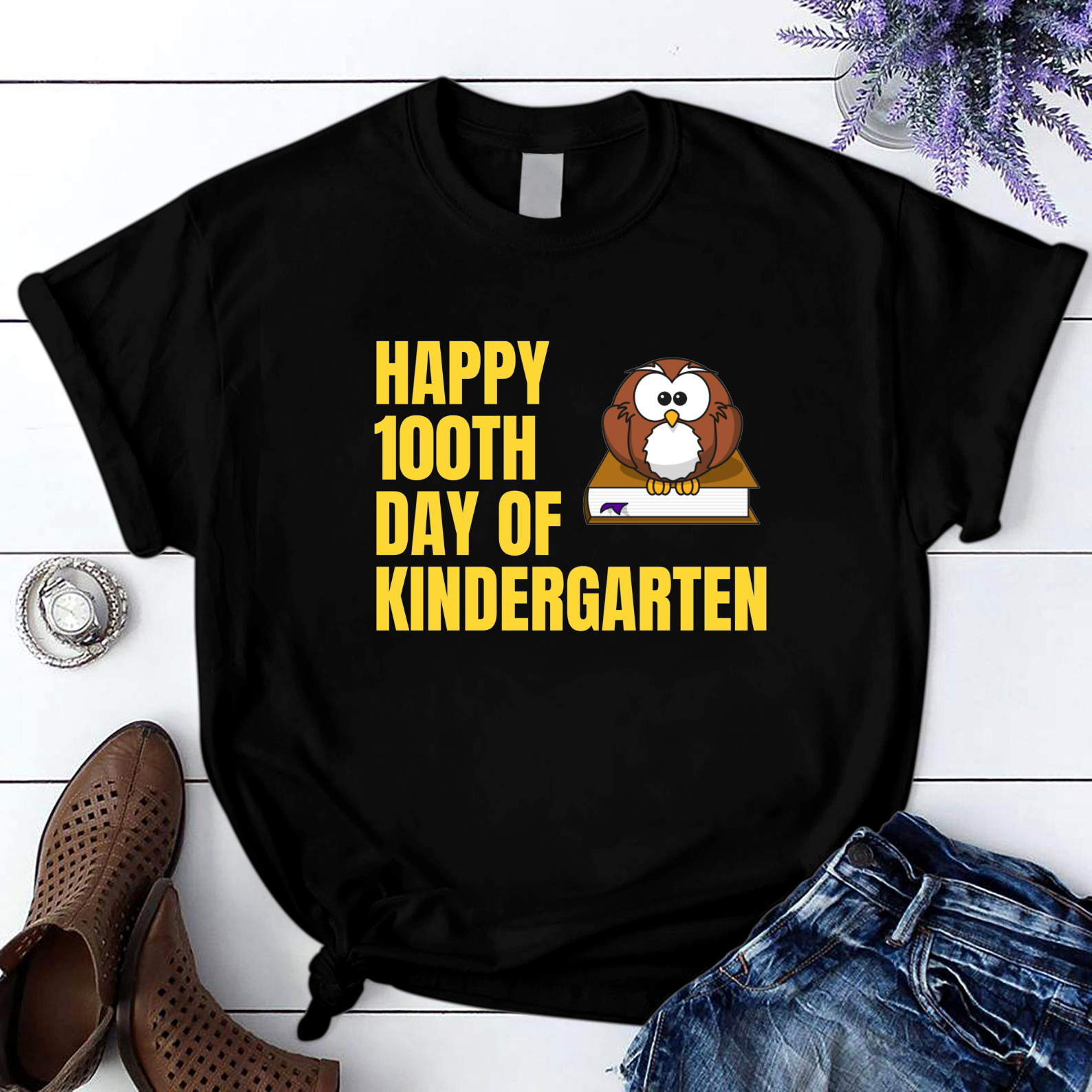 Happy 100Th Day Of Kindergarten Teacher Or Student T Shirt Black Unisex S-6Xl