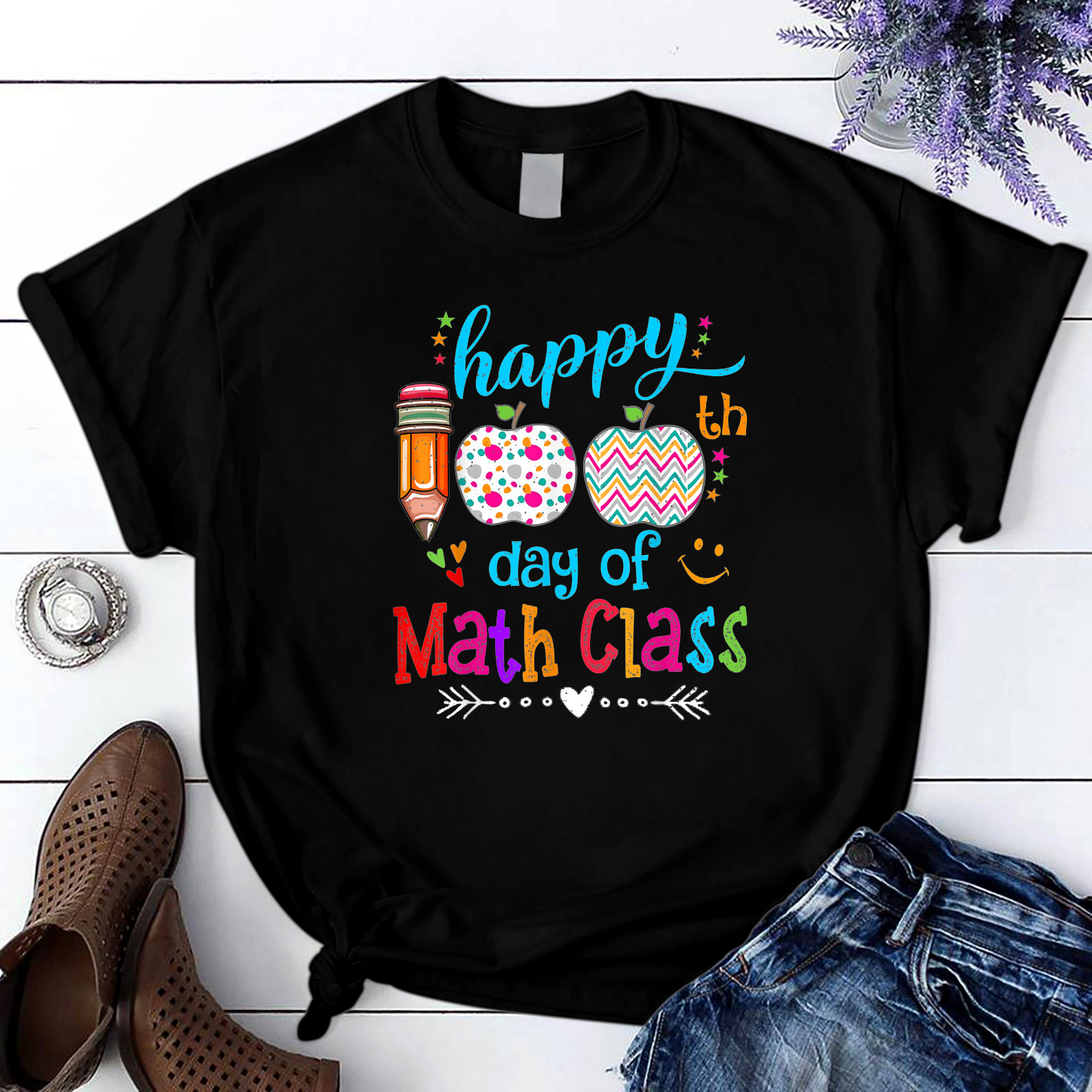 Happy 100Th Day Of School Kindergarten Fourth Grade T Shirt Black Unisex S-6Xl