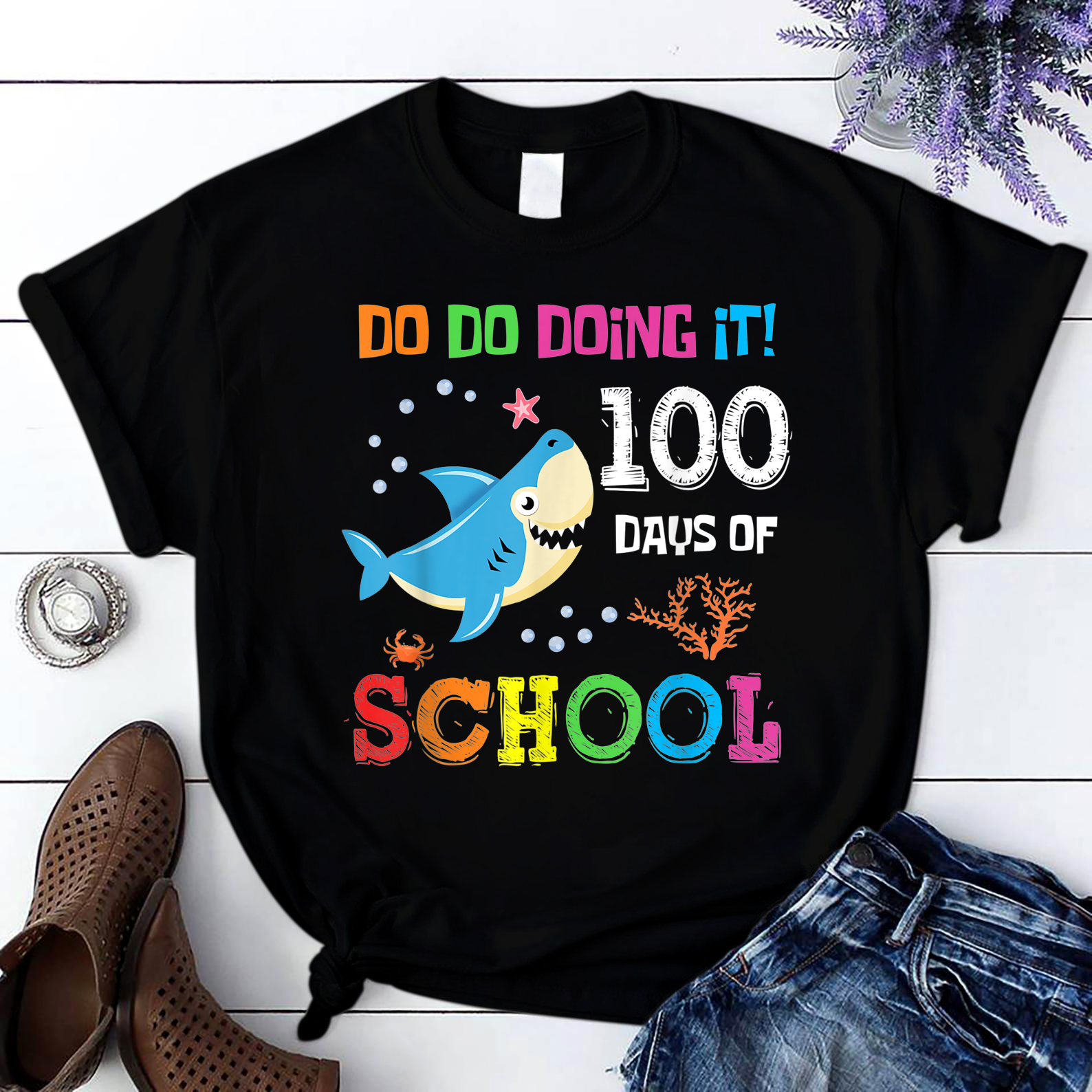 Happy 100Th Day Of School Kindergarten Second Grade T Shirt Black Unisex S-6Xl