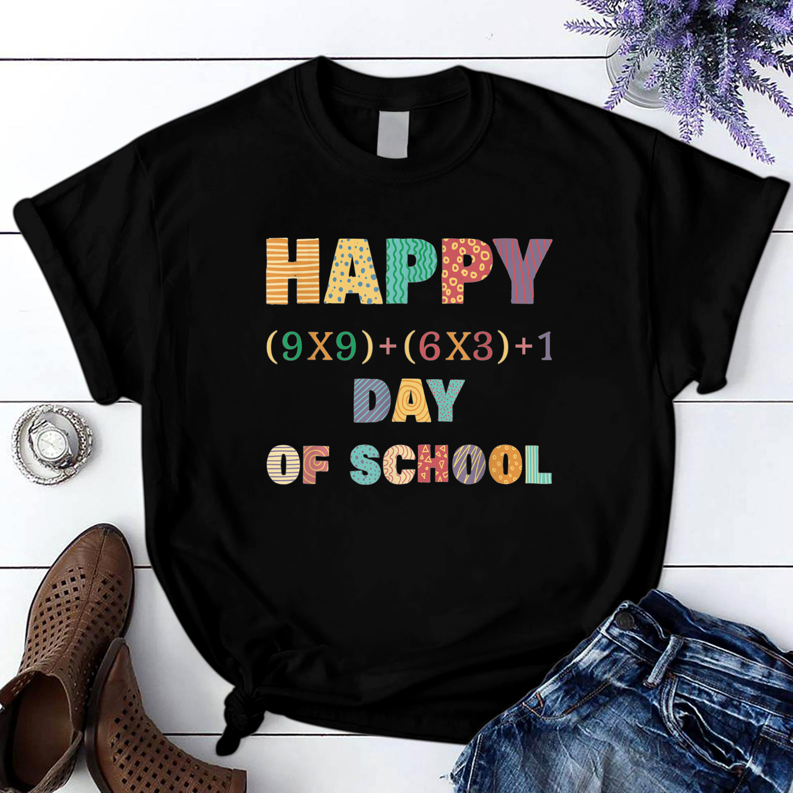 Happy 100Th Day Of School Kindergarten Teacher Or Student 1 T Shirt Black Unisex S-6Xl