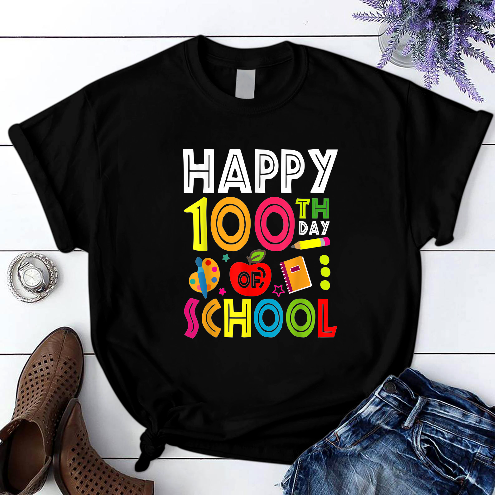 Happy 100Th Day Of School Strong Virtual Teacher Student 1 T Shirt Black Unisex S-6Xl