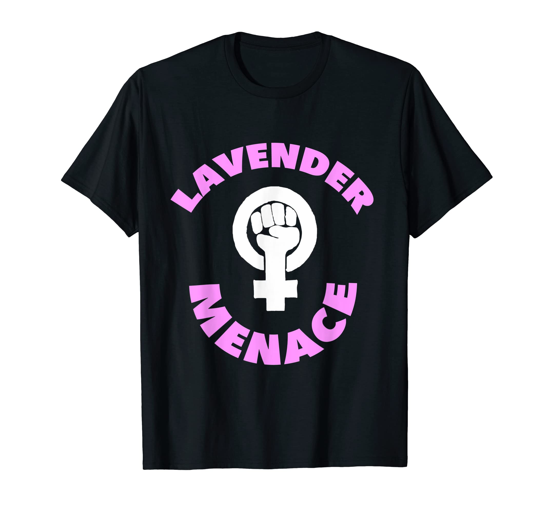 Lavender Menace Lesbian Lgbt Radfem Unisex Black Tee Shirt S-6XL