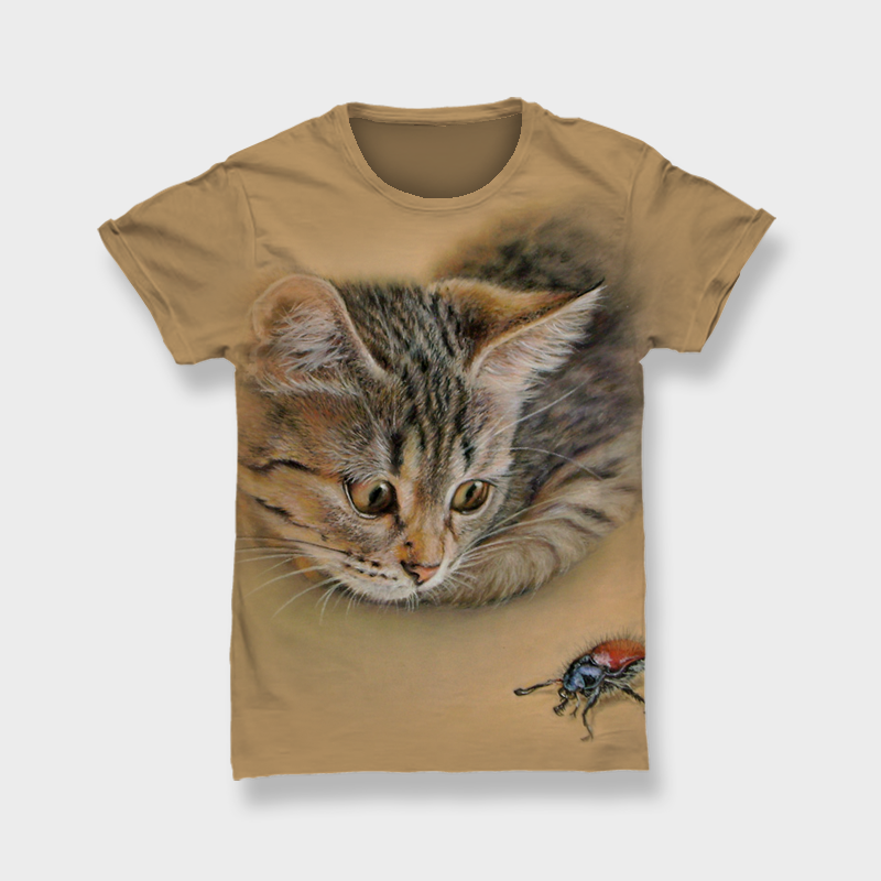 Lovely tabby kitten 3D tshirt