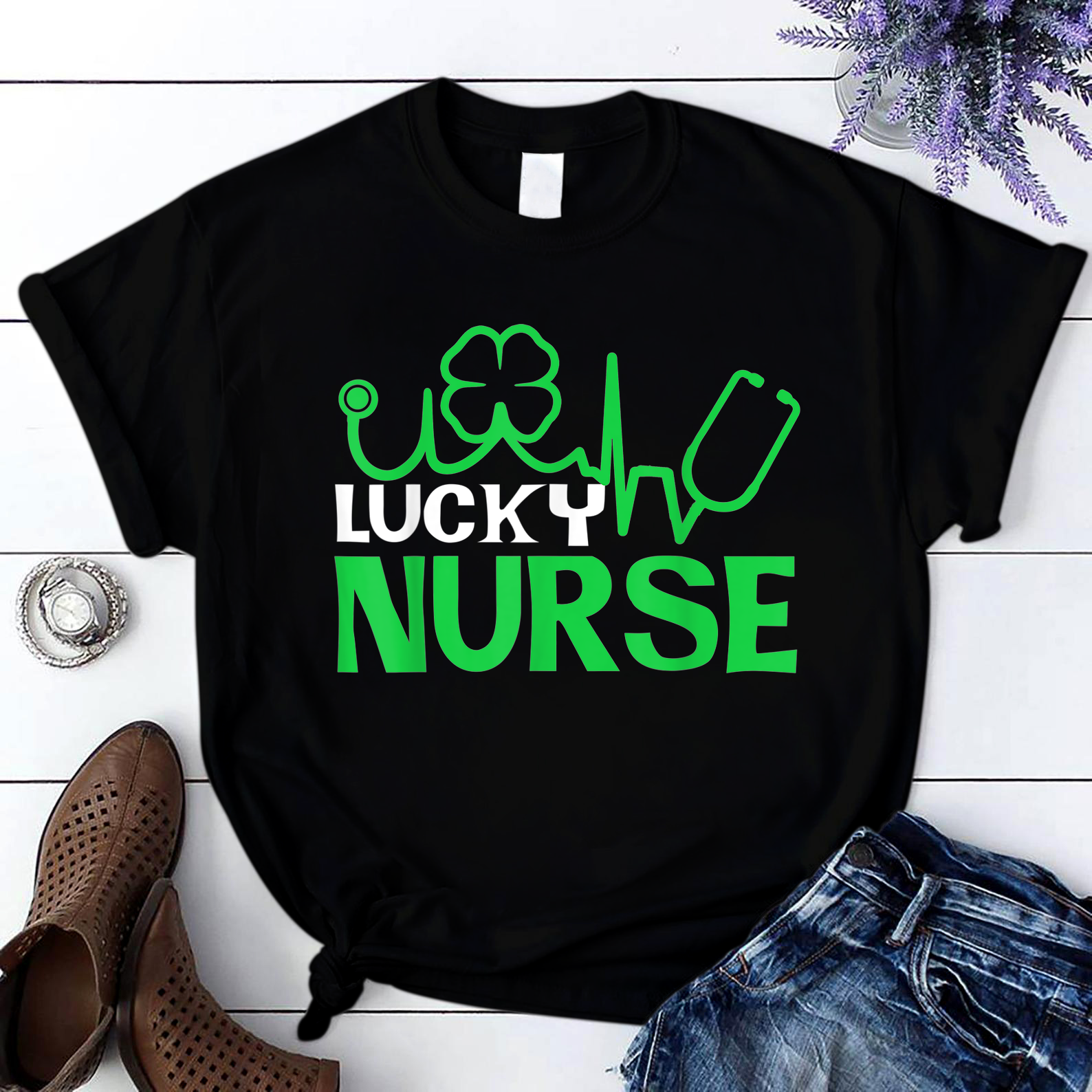 Lucky Nurse St. Patrick 'S Day Irish Nurse T Shirt Unisex S-6Xl