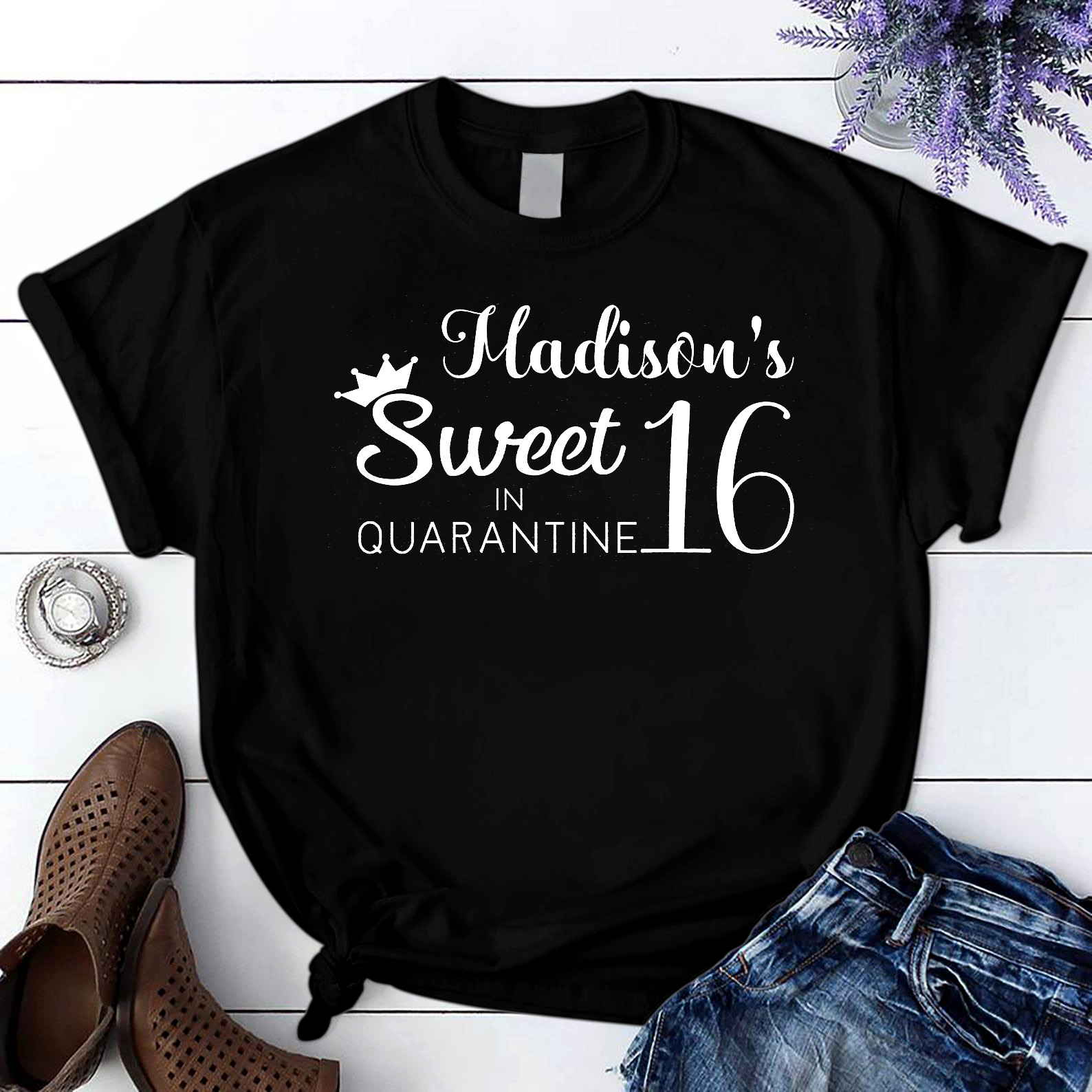 Personalization Birthday In Quarantine Birthday Quarantine Birthday Tee Birthday Gift For Her May Birthday Girl June T Shirt Black S-6Xl