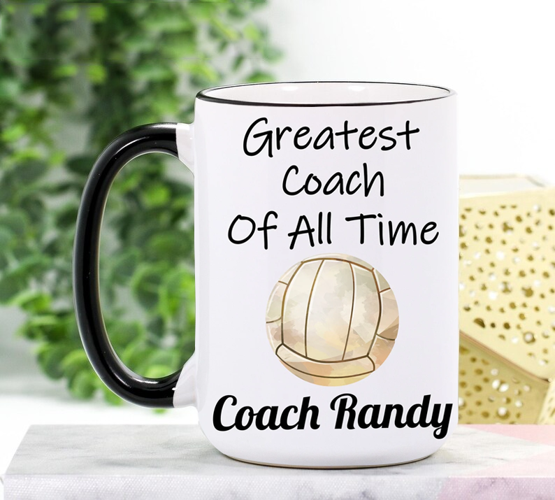 Personalized name, Custom Name, Volleyball Coach Coach Randy Mug Ceramic 11-11oz Coffee Tea Cup
