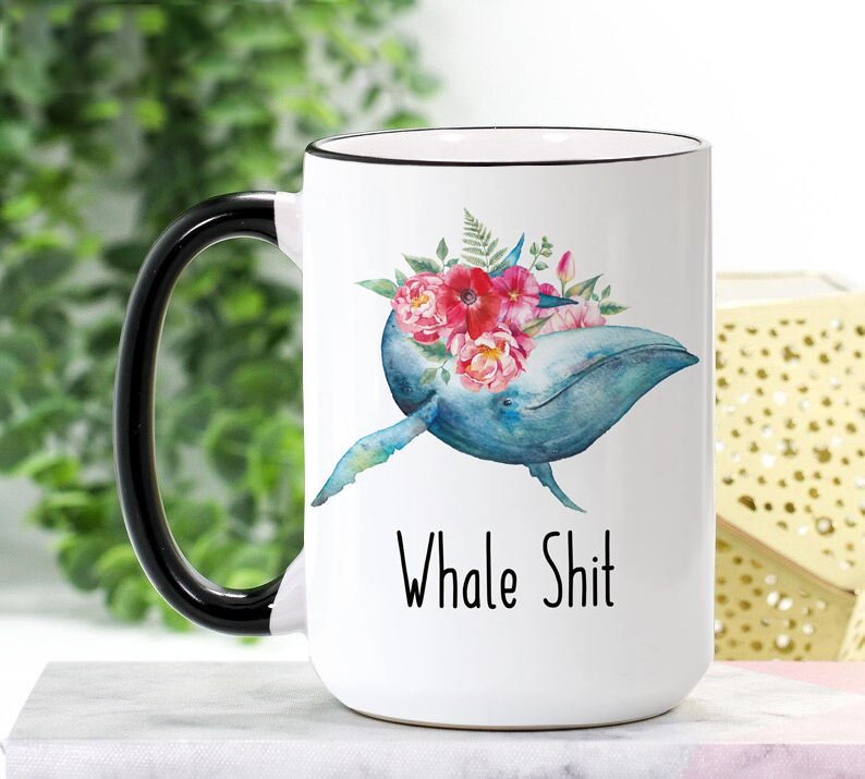 Personalized name, Custom Name, Well Shit Gift For Her Coworker Mug Ceramic Colored Rim And Handle - 11oz