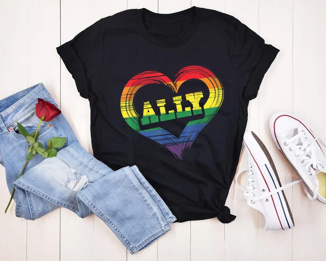 Ally Lgbt Gay Lesbian Pride T-shirt Unisex S-6xl