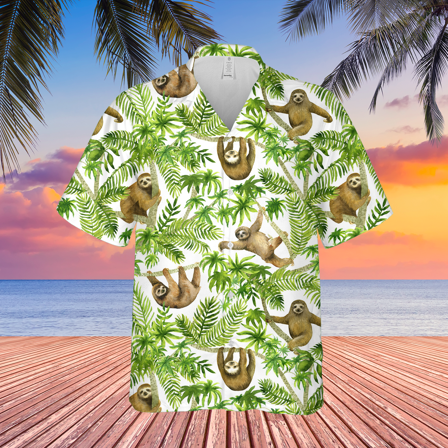 Sloth Hawaiian Flower 3d Shirt For Women And Men
