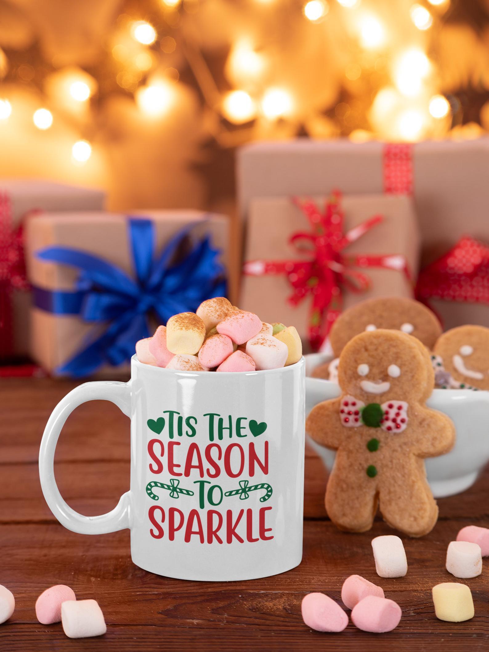 Tis The eason To parkle Christmas . Mug White Ceramic 11-15oz Coffee Tea Cup