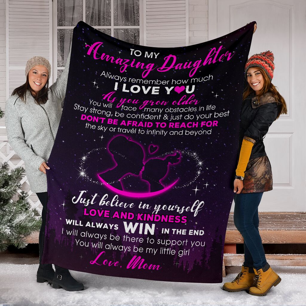 To My Amazing Daughter Fleece Blanket Bf1711