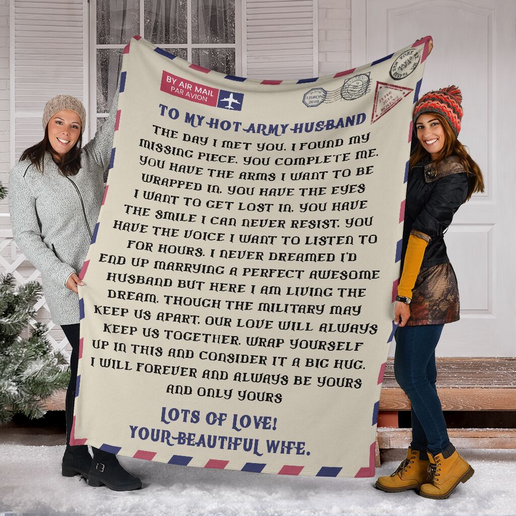 To My Army Husband 001 Fleece Blanket