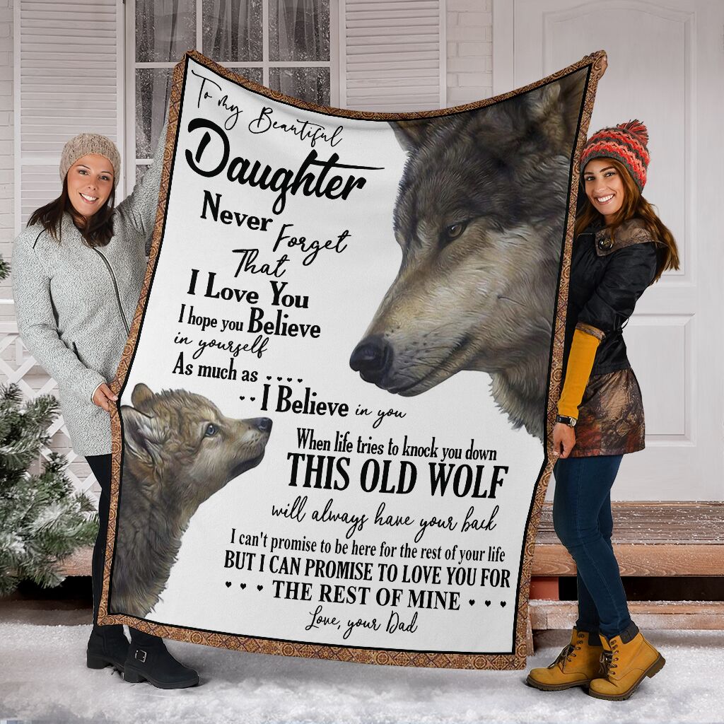 To My Beautiful Daughter Fleece Blanket