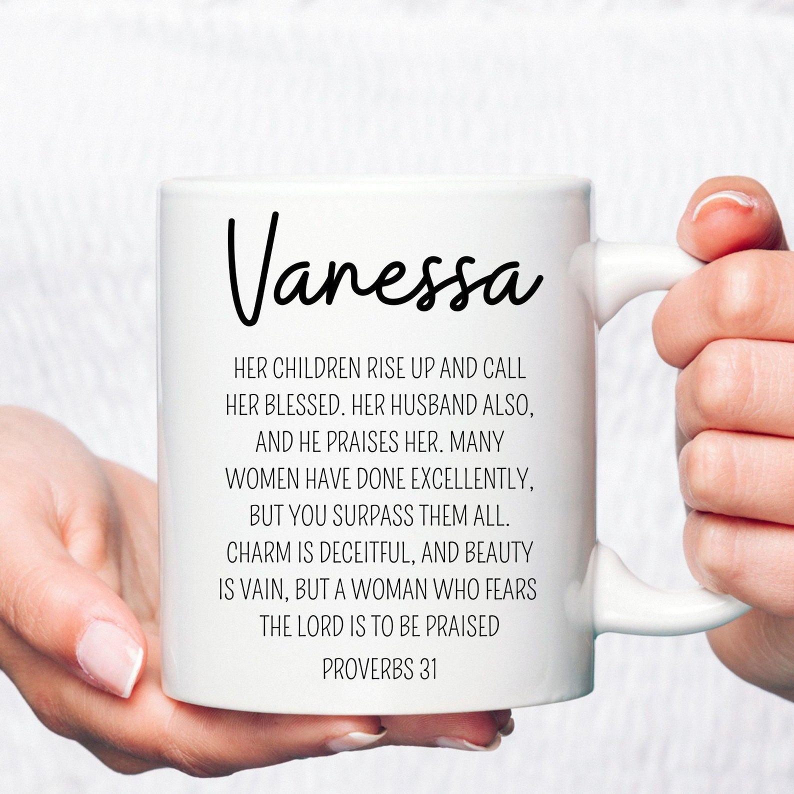 Vanessa Personalisation Gift Mug White Ceramic 11-15Oz Coffee Tea Cup