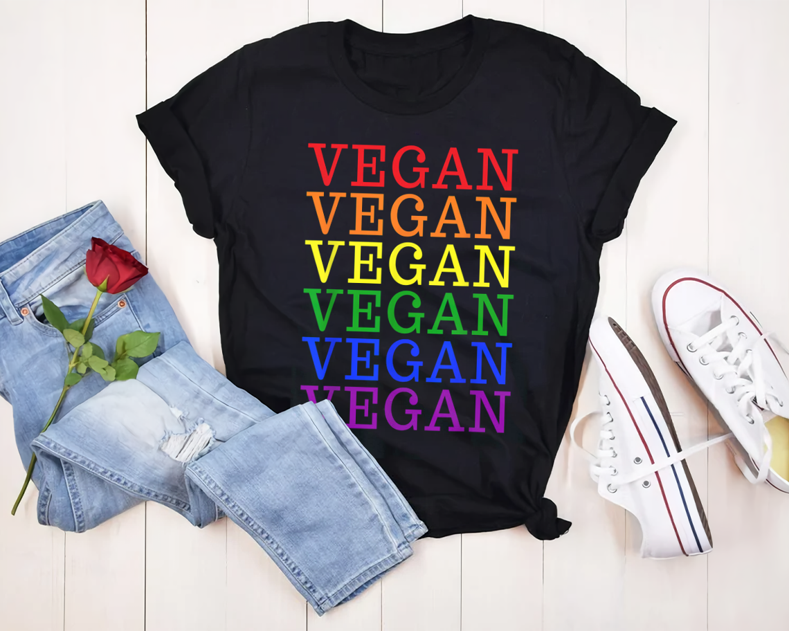 Vegan Shirt Vegetarian Lgbt Gay Pride T-shirt Unisex S-6xl