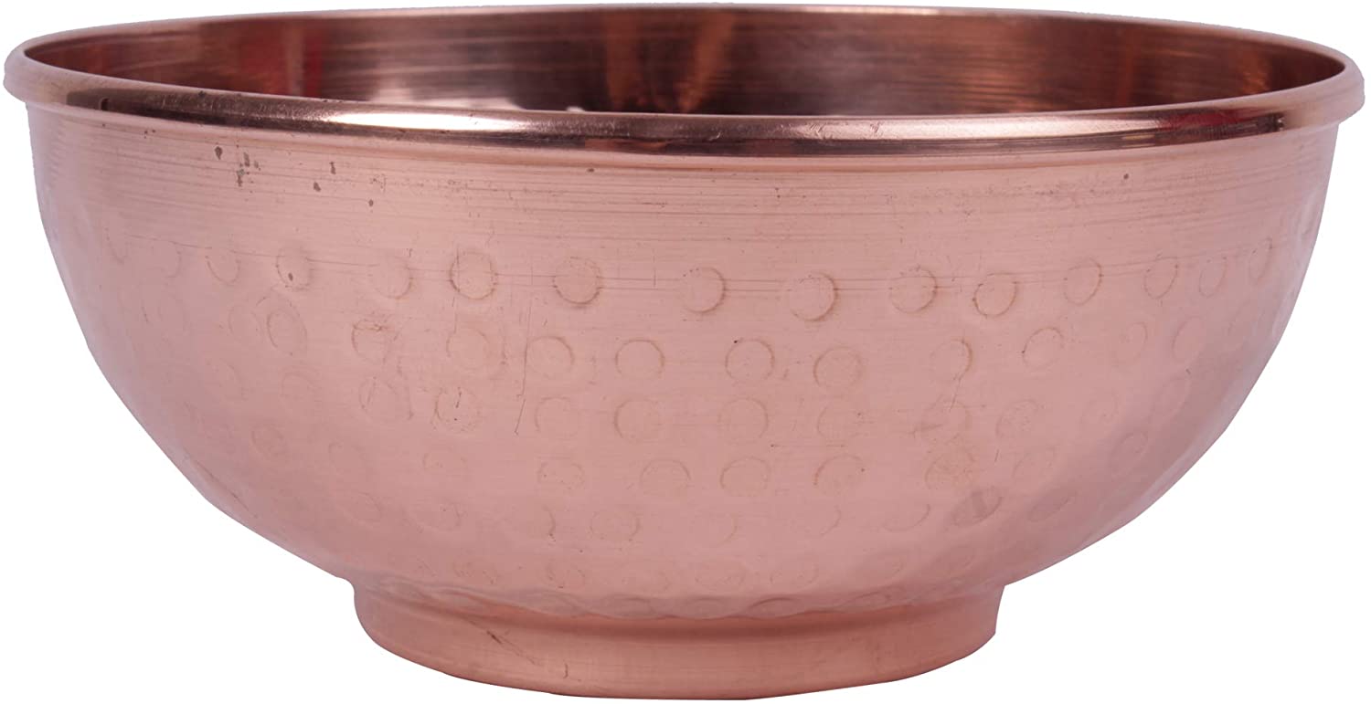 Copper Hammered Mixing Bowl 100 Pure Heavy Gauge Multipurpose Use Of Antique Copper Serving 0130