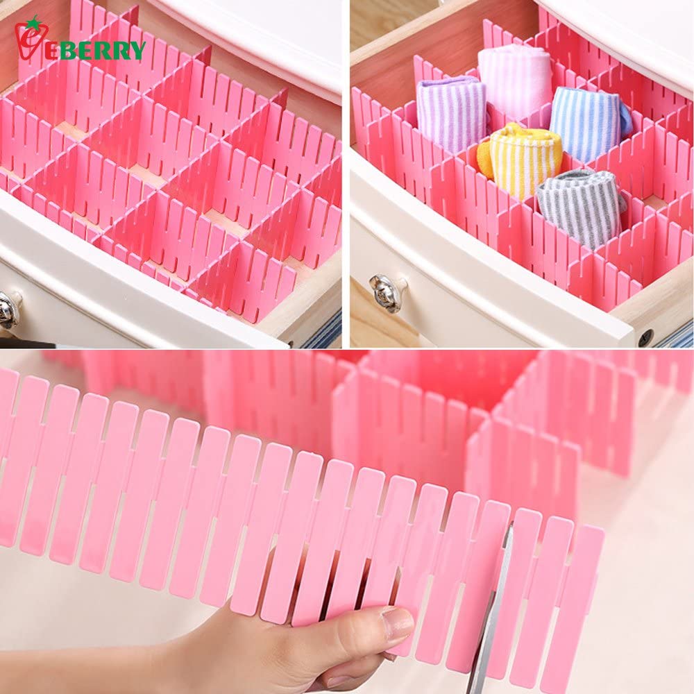 Drawer Dividers 8pcs Adjustable Plastic Divider Household Storage